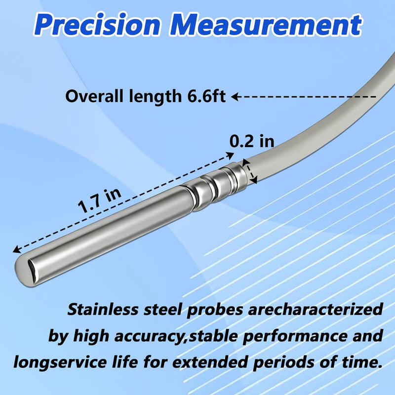 A99BB-200C Temperature Sensor Temperature Probe, -40 to 212 Degree F Temperature Range,Electronic Temperature Controller Extension Cable