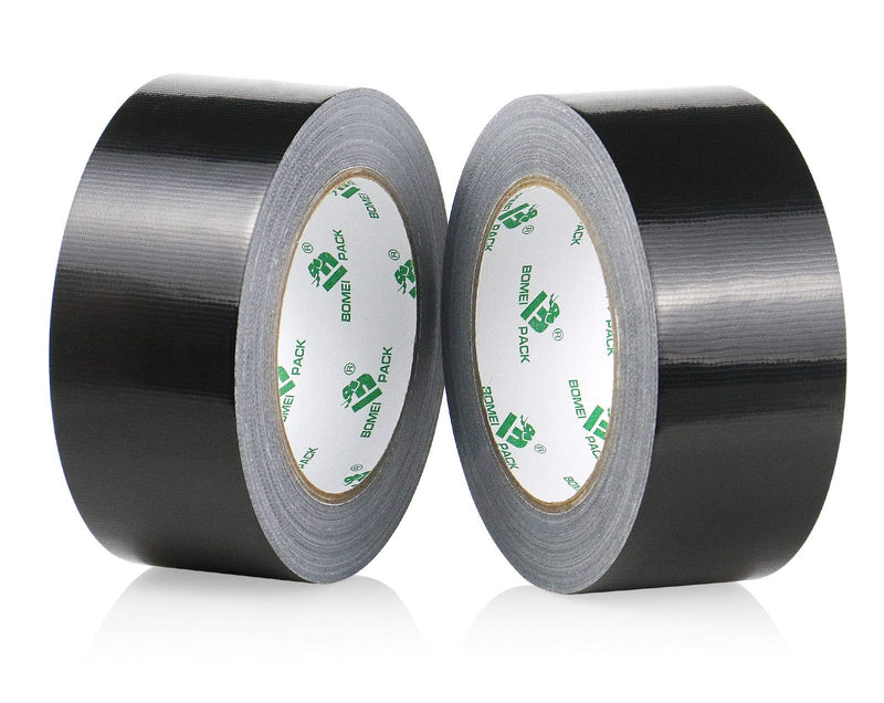 2 Pack Duct Tape Heavy Duty,9 Mil Thickness,2 Inches x 30 Yards,Strong Industrial Strength,Flexible,No Residue,Waterproof and Tear by Hand,Multi-Use for Indoor & Outdoor Repairs(Black) Black