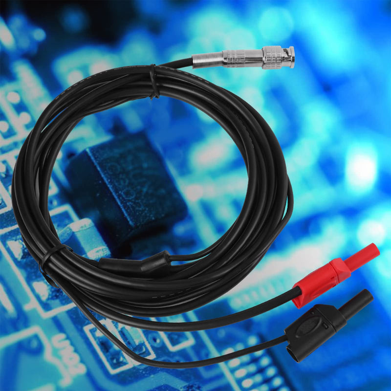 HT30A 3M Cable Test Line, Oscilloscope Line Heavy Duty Auto Test Line, BNC to Banana Head Adapter Cable for Assisting Automobile Measurement