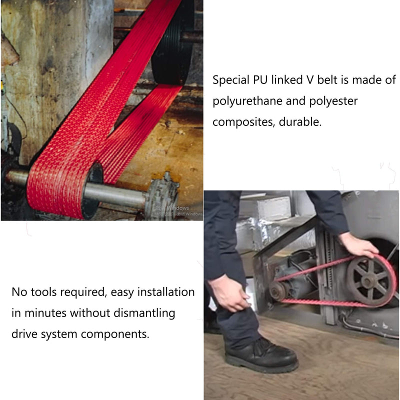 4FT/8FT Power Twist V-Belt 1/2-Inch x 4 Feet A Type,Adjustable Link V - Belt Type A Perfect for Lathes, Drill Press, Table Saws and Other Woodworking Tools