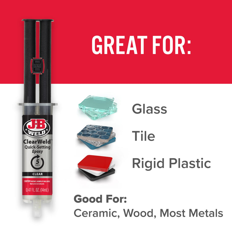 J-B Weld ClearWeld 14mL with EZMixer