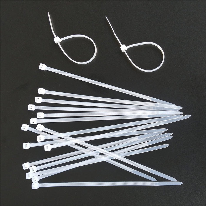 1000 pcs 4 inch Cable Zip Ties Heavy Duty, Premium Plastic Wire Ties with 18 LBS Tensile Strength, UV Resistant Cable Ties, Self-Locking White Nylon Tie Straps 4 inch ( 3 x 100mm )