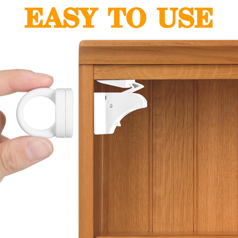 Kingdder 4 Sets Magnetic Cabinet Locks Keys Baby Proofing Child Safety Magnet Drawer Replacement Keys Universal Magnetic Key for Drawers and Cabinets (Locks Not Included)