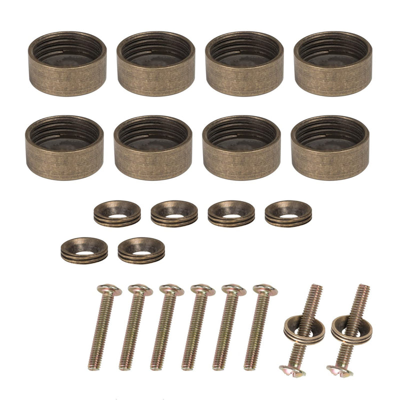 8PCS Mirror Screws Brass Mirror Screws Cap Cover Nails Fasteners Golden for Decorative Mirror, Sign/Advertising Hardware, Nails, Construction… (12mm, Bronze) 12mm