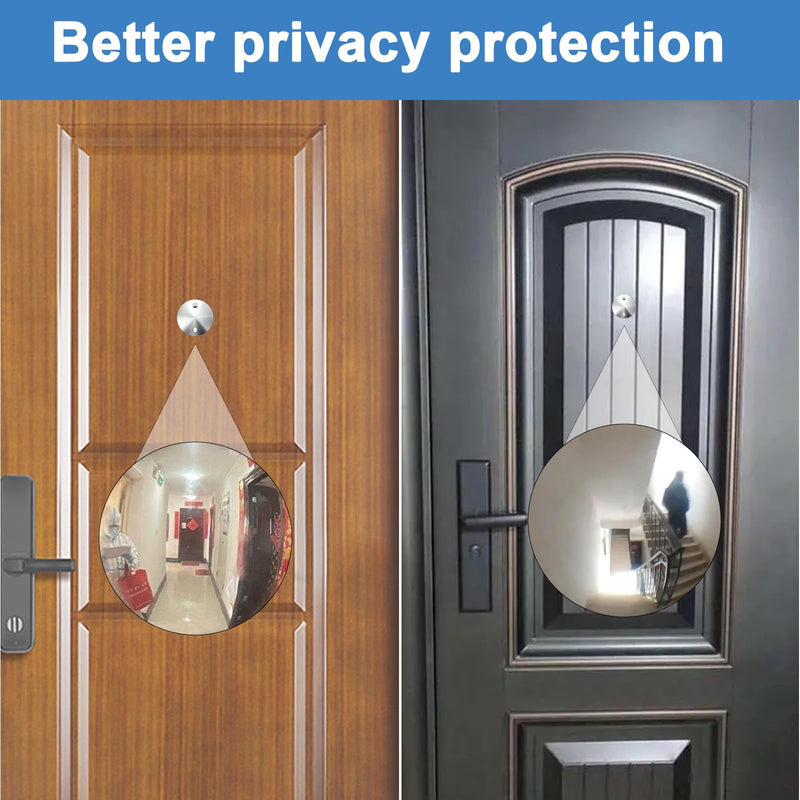 180-degree Peep Holes for Door with Drill Bit 14mm/0.55 Inch, Door Viewer Peephole, Door Peephole with Privacy, Peephole for Front Door Thick from 1-3/8" to 2-3/8", Brushed Nickel Finish