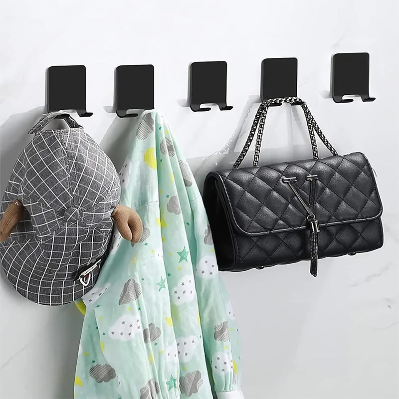 Waterproof Razor Holder Shaver Hook for Shower,Self Adhesive Hooks Stainless Steel Heavy Duty Storage Hook,Shower Hook for Razor,Wall Hook for Plug Robe Towel Bathrobe Coat for Kitchen Bathroom 2 Pack Black - NewNest Australia