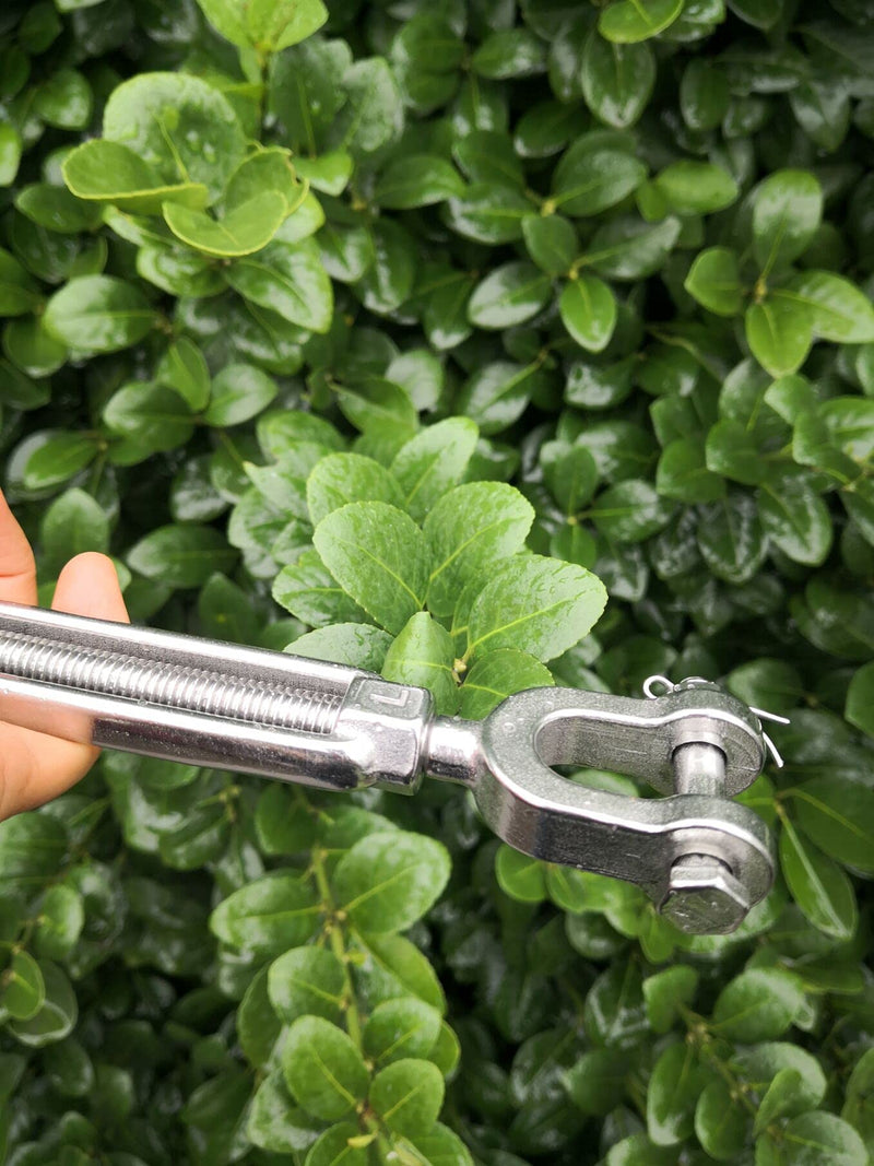 JY-Marine 316 Stainless Steel Turnbuckle Jaw & Jaw 3/8 Inch Heavy Duty Turnbuckle Marine Hardware