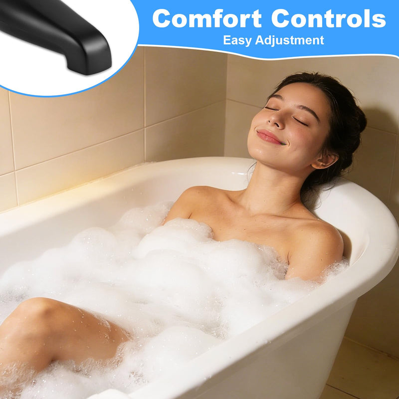 Tub Shower Trim Kit, Shower Knob Handle Replacement and Tub Faucet Spout Kit Compatible with Price Pfister Valve Parts for 1/2'' Pipe MALE Thread Connection & 3/4'' IPS Pipe Inside Thread
