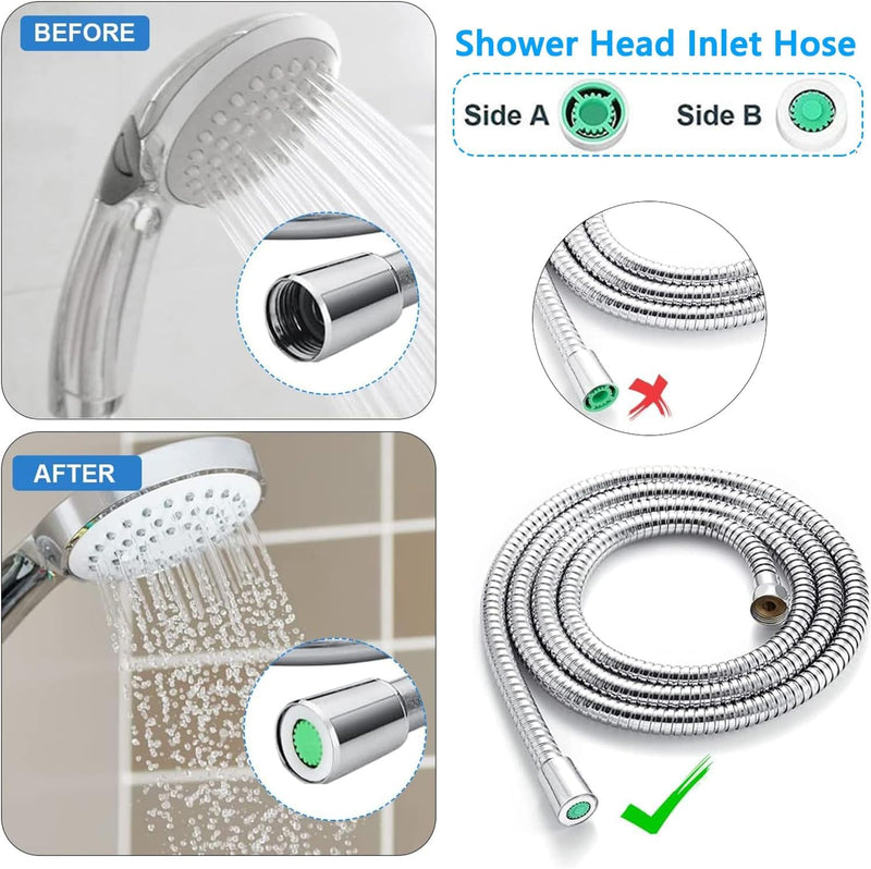 2 Sets 7 Shower Flow Reducer Limiter Set, Water Flow Saver Adapter 1/2 Inch Flow Restrictor, Control Valve for Fixed Shower Head Handheld Shower 1.2/1.5/1.8/2/ 2.2/2.5 GPM