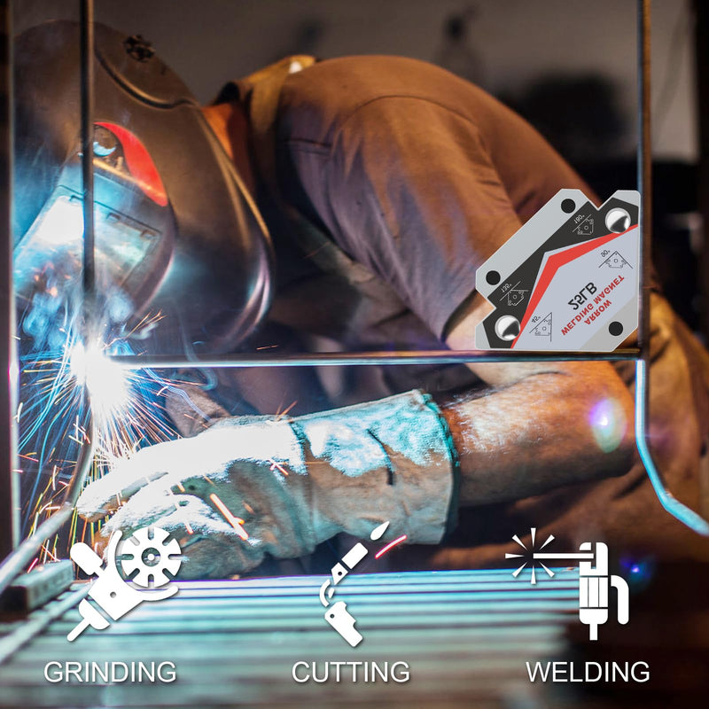 GUTIMORE 25LB Welding Magents, Pack of 4, Heavy Duty Angle Holding Magnet Holder 25LB-4P