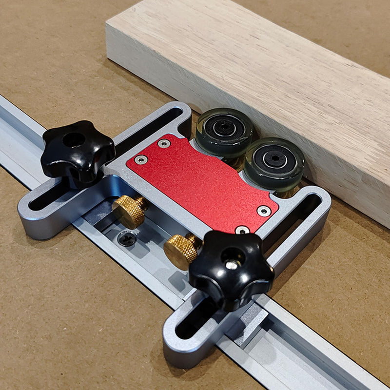 Adjustable Dual Bearing Roller Aluminum Alloy Table Saw Feeding Roller for Woodworking Saw Table