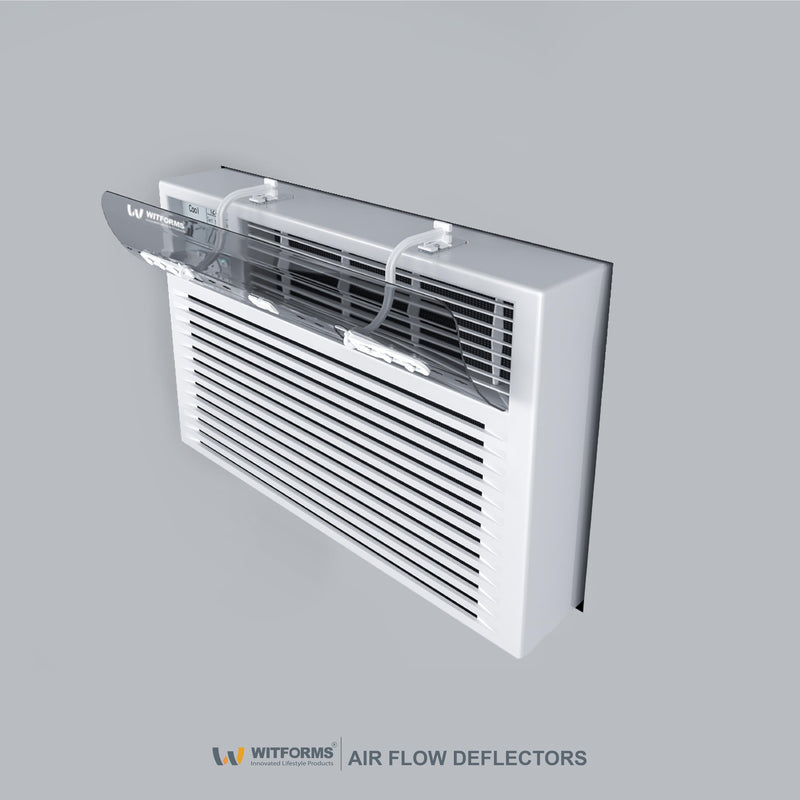 WITFORMS Window AC Air Deflector - 24" Length for TOP VENT Window Units ONLY - Transparent Design - Measure Before Purchase
