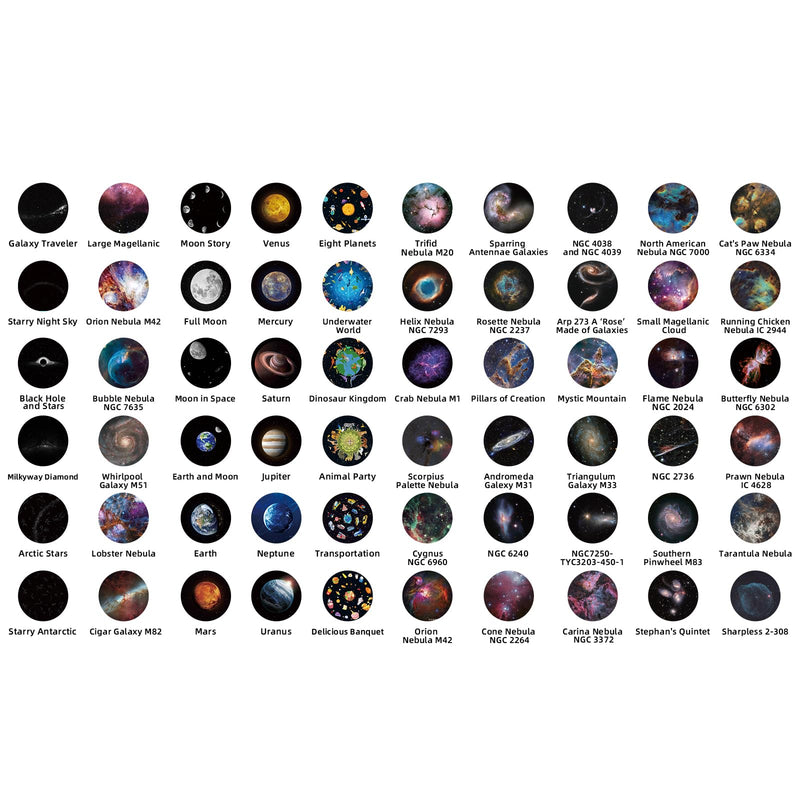 Realistic Discs - Discs for Ainael Meteor and Galaxy Projector, 5k Ultra HD Slide for Home Planetarium, 6 Discs Set Without Projector (Nebula 3) Nebula 3