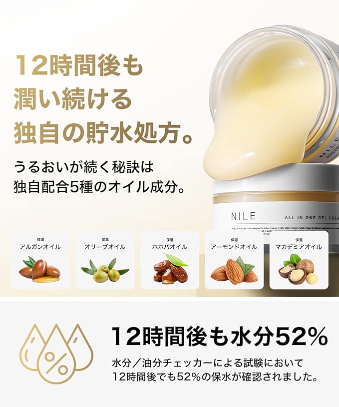 NILE All in One Gel Cream, Men's, Women's, Lotion, Serum, Milky Lotion, Pack, Cream, After-shave, Trouble Care, 7-in-1 (La France Scent) - NewNest Australia