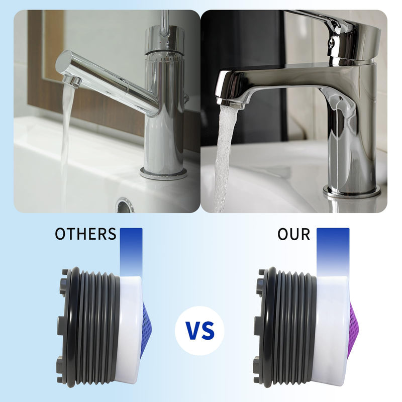 Faucet Aerator M16.5 with Key Removal Wrench Tool Replacement Parts for Kitchen & Bathroom Sink Aerator 1.5GPM for Delta for Moen for Kohler JR 4Pcs (2 Sets)