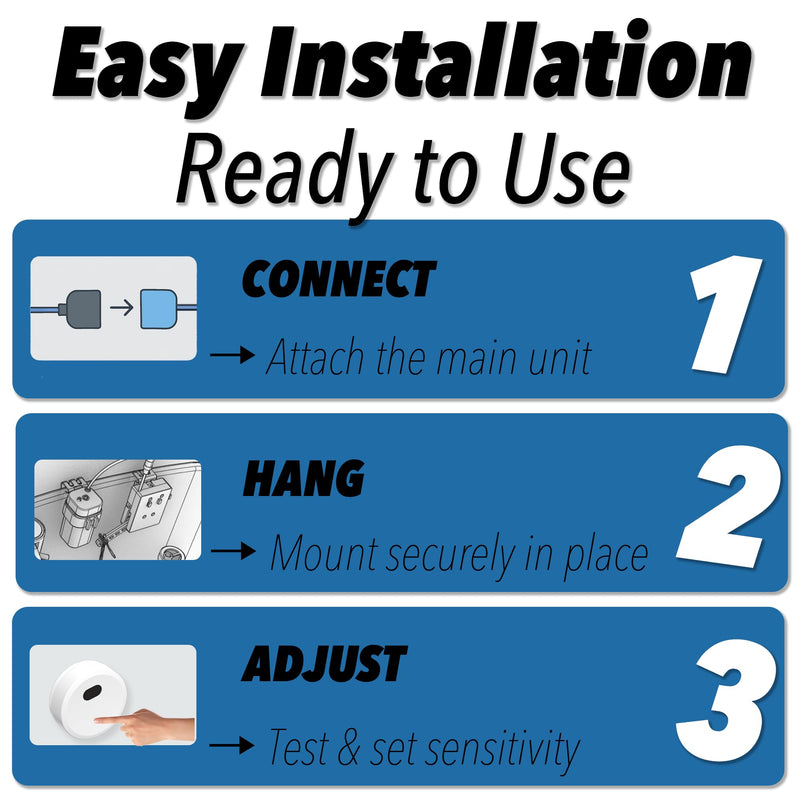 Automatic Touchless Toilet Flush Kit, Motor-Driven, Battery Operated, Fits Most Flapper Toilets, Motion Sensor Flush Valve, Easy DIY Install