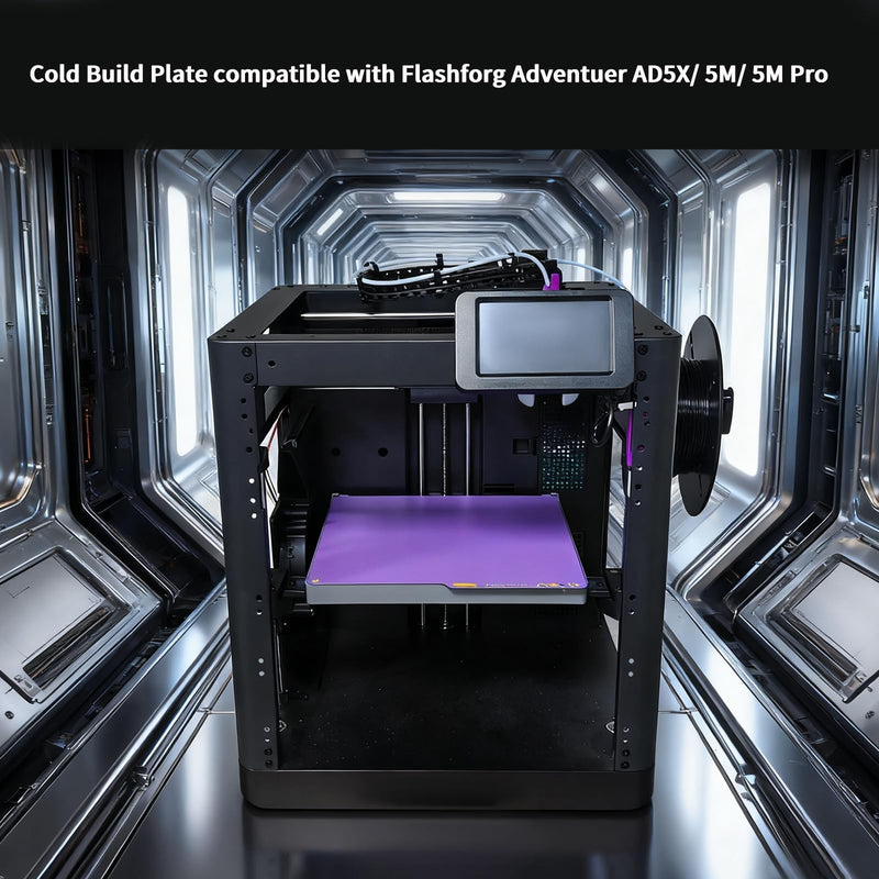 3D Printer Platform 235x235mm for Phaetus Cool Build Plate for Adventuer 5M/ 5M Pro/AD5X: Dual Sided Smooth Fine Texture Spring Steel Sheet Keep Printing 720H Saving Energy 42kwh Purple