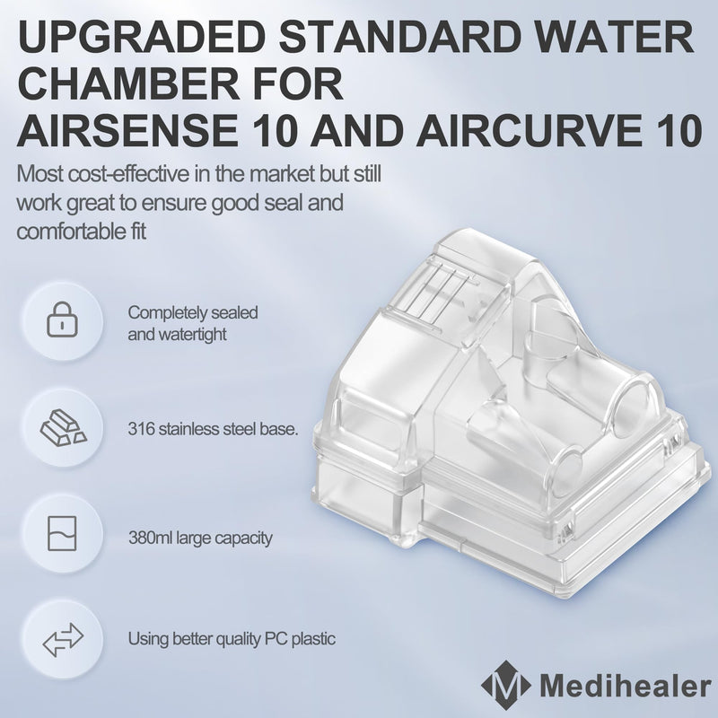 Replacement Water Chamber for Air Sense 10, HumidAir Water Tub for S10 Series, 380ml Upgraded Standard Humidifier Tub,Great-Value Supplies by Medihealer.