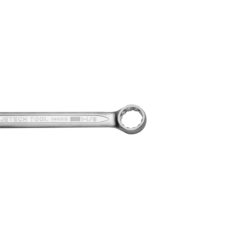 Jetech 1-1/8 Inch Combination Wrench - Industrial Grade Spanner with 12-Point Design, 15-Degree Offset, Durable Chrome Vanadium Steel, Forged, Heat-Treated, SAE Single SAE 1-1/8"