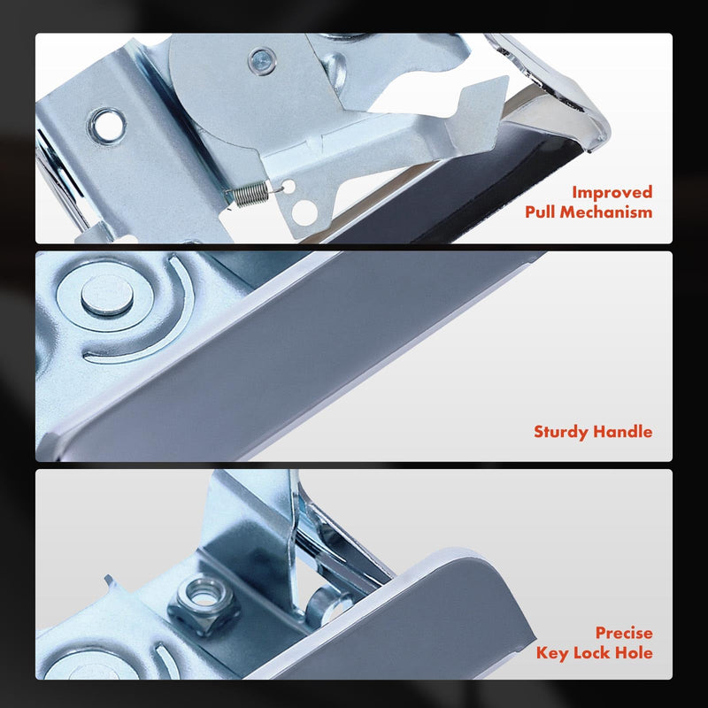 A-Premium Tailgate Handle Liftgate Latch Handle Compatible with Ford F-100 1980-1983, F-150 F-250 F-350 1980-1986, Chrome