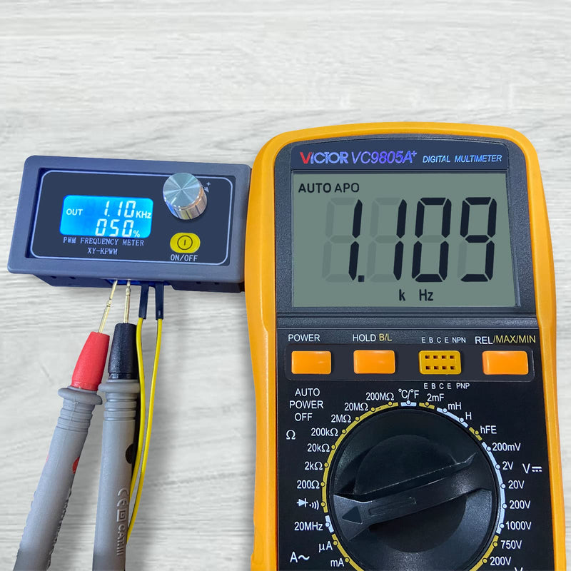 Signal Generator XY-KPWM 1-Channel PWM Generator 1Hz-150kHz Dual Mode PWM Pulse Frequency Square Wave Signal Generator Module LCD Display 3.3-30V 5-30mA Pulse Frequency Generator with Shell