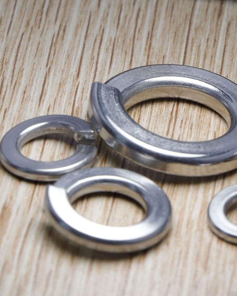 1/2" Spring Lock Washers - 304 Stainless Steel - Pack of 50 - Secure Fastening and Rust Resistance 1/2"