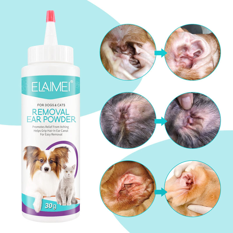 Dog Ear Cleaner 30g - Removal Ear Powder for Pets,Dog Ear Infection Treatment,Supports Infection Prone Ears, Ear Odor in Pets 1pc - PawsPlanet Australia