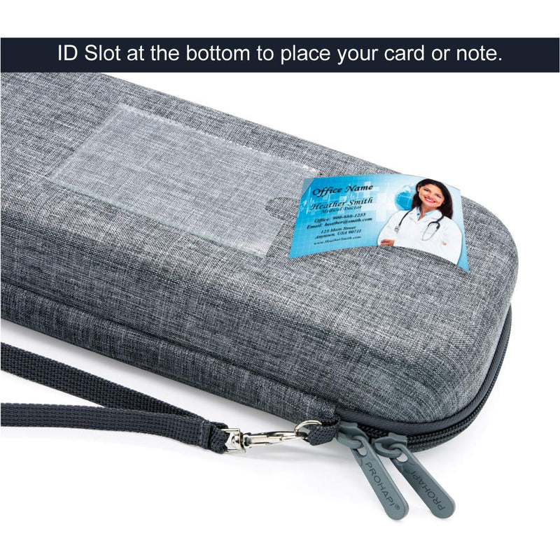 Hard Stethoscope Case, Large Stethoscope Carrying Case with ID Slot, Compatible with 3M Littmann/ADC/Omron/MDF Stethoscope Includes Mesh Pocket for Nurse Accessories (Volcanic Grey) Volcanic Grey