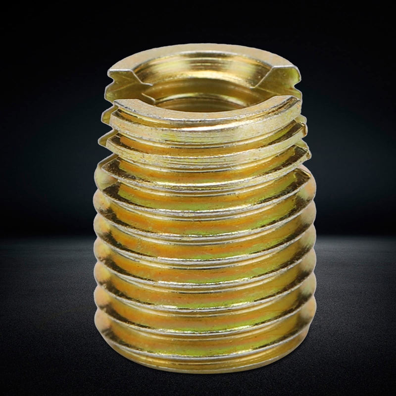 Self Tapping Thread Inserts - Thread Adapter, 20Pcs 302 Carbon Steel Thread Inserts Kit, Vibration Resistant & Easy Install, Brass Self-Tapping for Wide Industrial Applications