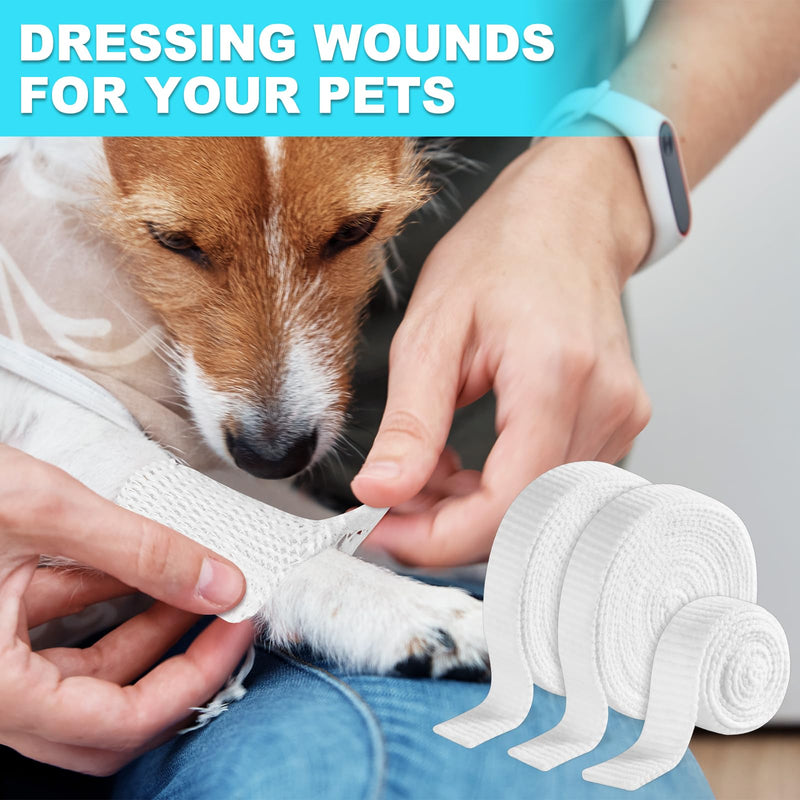 3 Roll Tubular Elastic Bandages, Tubigrip Size D for Arm Foot Knee Leg Net Wound Dressing Compression Sleeve Elastic Bandage Medical Wrap 25 Yard Stretched Stockinette Tubing