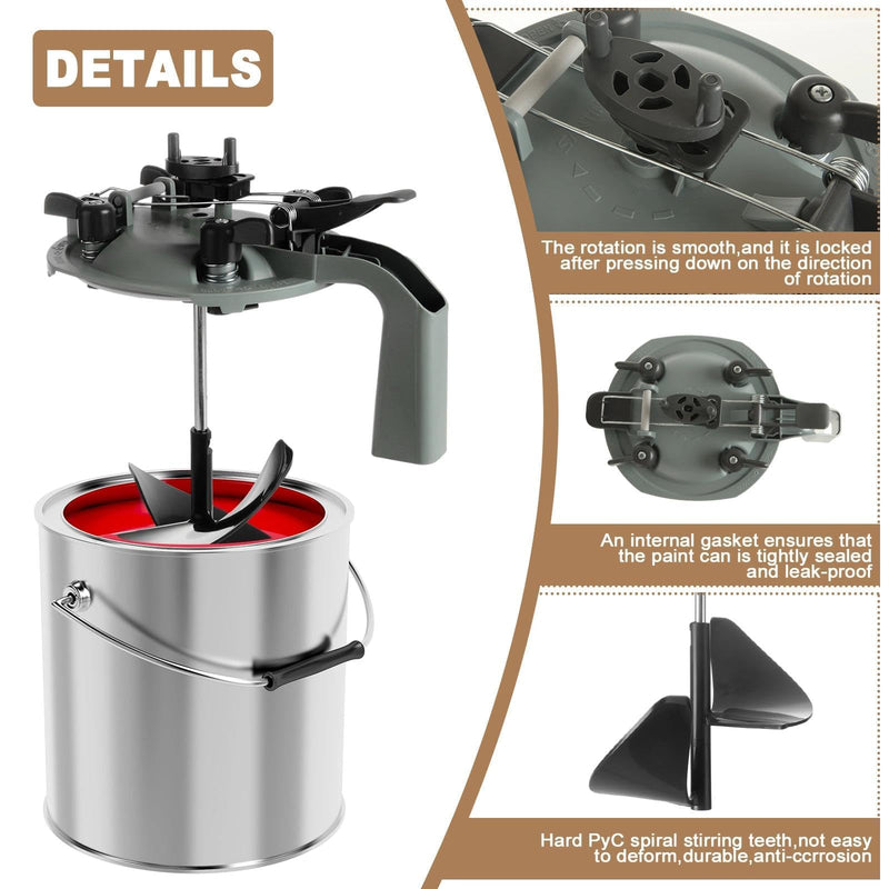 STARVAST 2PCS 4L/1Gallon Paint Mixing Mate Lids Kit, Paint Can Lid Paint Stir Lids with Pour Spout, Universal Paint Lid KIT Stir, Better Sealing Effect, for Stirring, Storing and Pouring