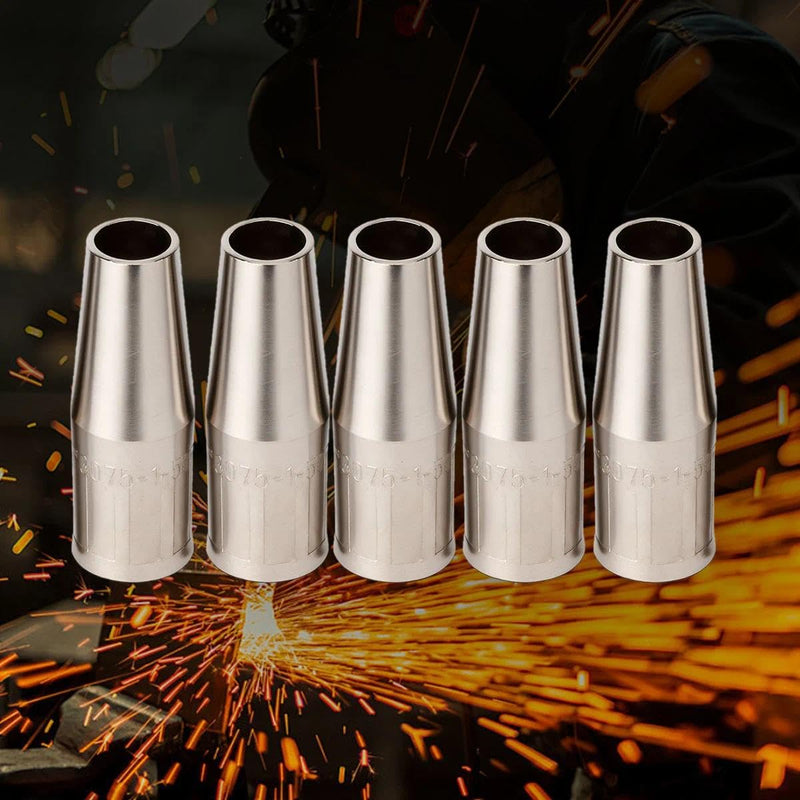 Gas Nozzle KP3075-1-50F 1/2" ID Flush Compatible with Lincoln Electric Magnum PRO 100L PRO 175L, & Spool Gun 100SG Parts 5pk KP3075-1-50F 5PK