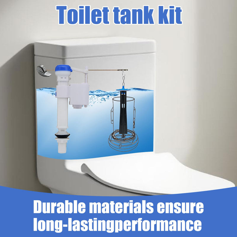 Toilet Fill Toilet Valve & Canister Flush Valve,Adjustable Height 7.68"-12",G1/2 Inlet with G7/8 Adapter,Compatible with Kohler GP1229656 AquaPiston,WC Tank Repair Parts White