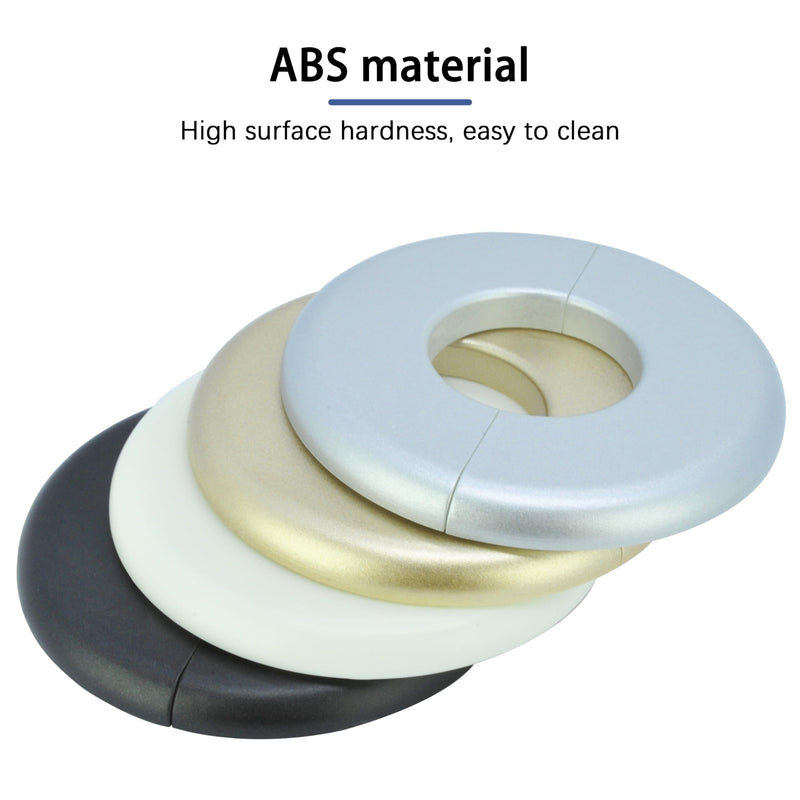 Wall Split Flange 1 Pc, ABS Self-Adhesive tape Round Escutcheon Plate Cover, Design for 2.52"/64mm Diameter Pipe, Water Pipe Decoration Escutcheon Plate, Wall Hole Decoration Cover, White 2.52 inch (64 mm)