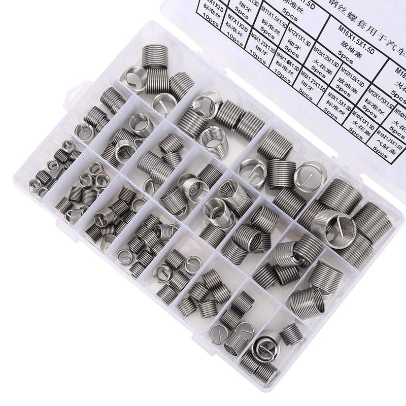 Thread Repair Tool, 300 Pcsset M6- Stainless Steel Metric Thread Repair Insert Kit Hardware Parts for Car Thread Repair, Tapping Inserts