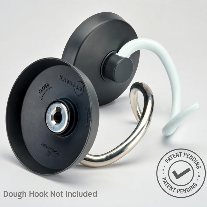 KneadAce Spiral Dough Hook Shield For kitchenaid Mixer-Prevents Dough from Clogging Your Bowl Lift Mixer- Compatible With KitchenAid Dough Hook. (With 2 Adapters-Fits All KA Spiral Hooks)