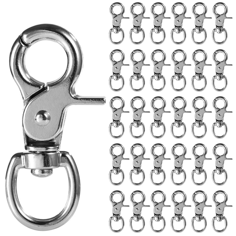 OMISTAR 30 PCS Trigger Snap Hooks, Heavy Duty Spring Buckle Metal Swivel Clips Snaps Hook for Pet Cages, Key Chains Swivel Clip Hooks Cage Lock