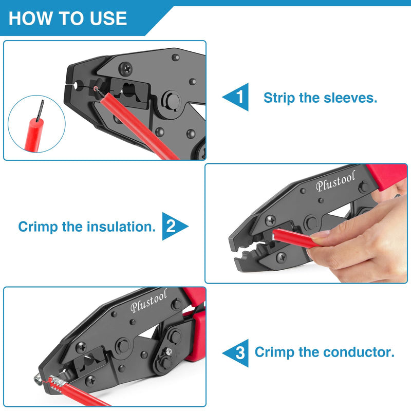 Crimping Tool for Spark Plug Ignition Wire, 8.5mm Ratchet Spark Plug Wire Crimper - Crimping Pliers - Electrical Terminal Crimping Tool