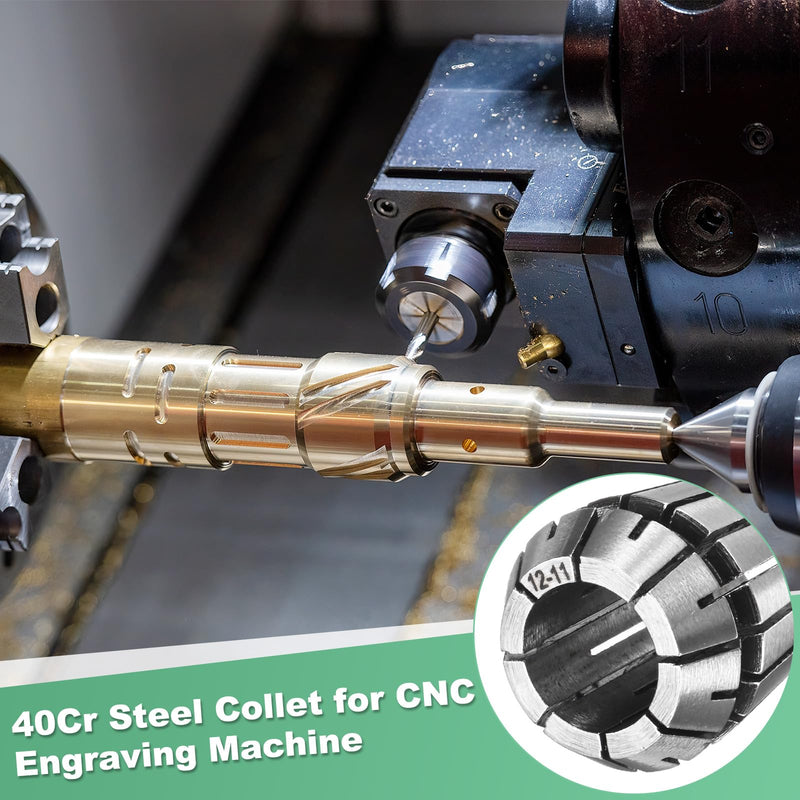 ER20 Spring Collet, 40Cr Steel Spring Collet Chuck 12mm Clamping Diameter for CNC Engraving Machine/Lathe Milling Tool [Silver,1.2x0.8"/ 31.5x21 Mm]