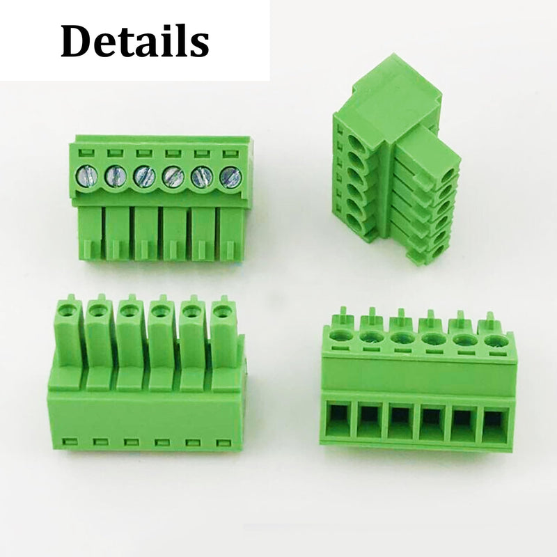 20 PCS 4 Pin 3.81mm Pitch Screw Terminal Block Connector for 28-16AWG, Pluggable Quick Male Plug Connector-4 Pole - NewNest Australia