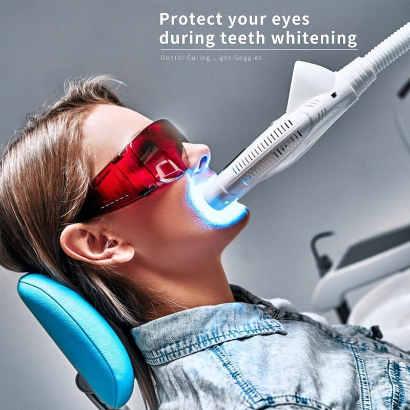 ANNWAH 4PCS Dental Red Goggles Glasses Protect Eyes for Teeth Whitening