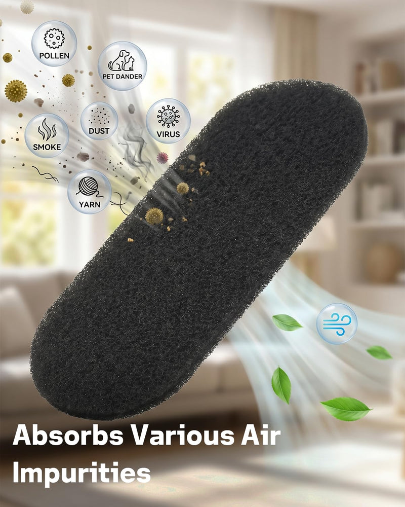 Leemone 30pcs Ceiling Fan Filter for Blades, Coconut Shell Activated Carbon