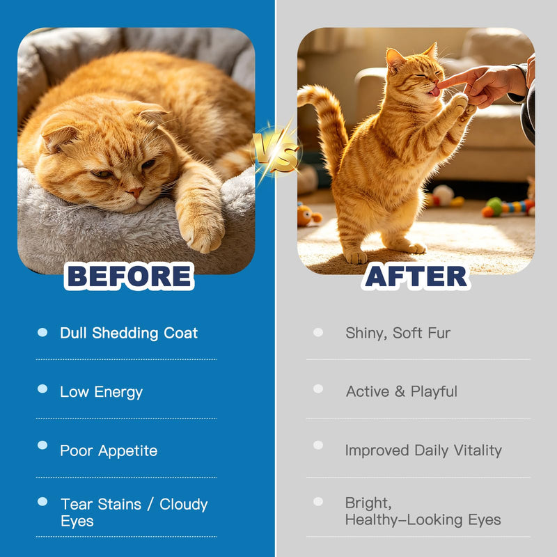 Taurine for Cats, Pure Taurine Supplement for Cats, Coat Health, Improve Eyesight, Increase Vitality, Enhance Heart Health, for All Cat Ages & Breeds, 200g