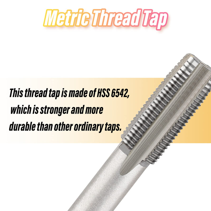 Piutouyar Metric Thread Tap, HSS M16 x 1.5mm Metal Thread Tap, Right Hand Threading Tap for Machine M16 x 1.5