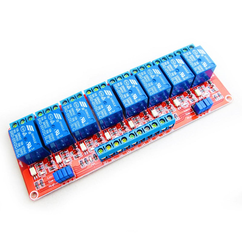 HiLetgo 5V 8 Channel Relay Module with OPTO-Isolated Support High and Low Level Trigger