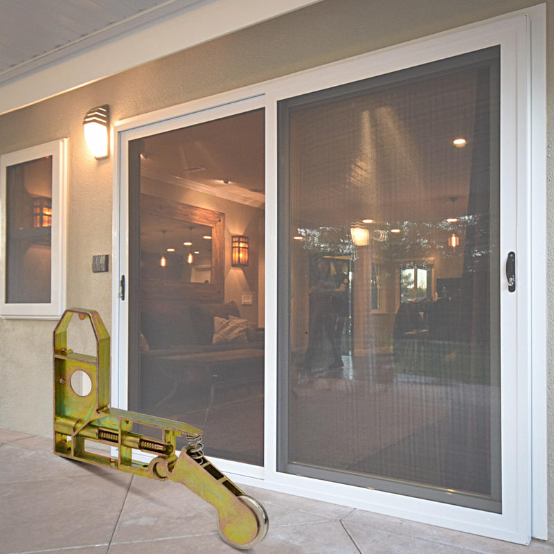 Sliding Screen Door Corner Insert Rollers Assembly with 1" Diameter Concave Stainless Steel Wheels Replacement Screen Corner and Roller, 2 Pack ‎Yellow Zinc Plated