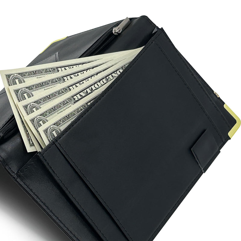 Server Book, Cutaswish Server Books for Waitress Cute, Waiter Receipt Book, PU Leather Waitress Book with Zipper Pocket, Waitress Accessories(Sun&Moon) M