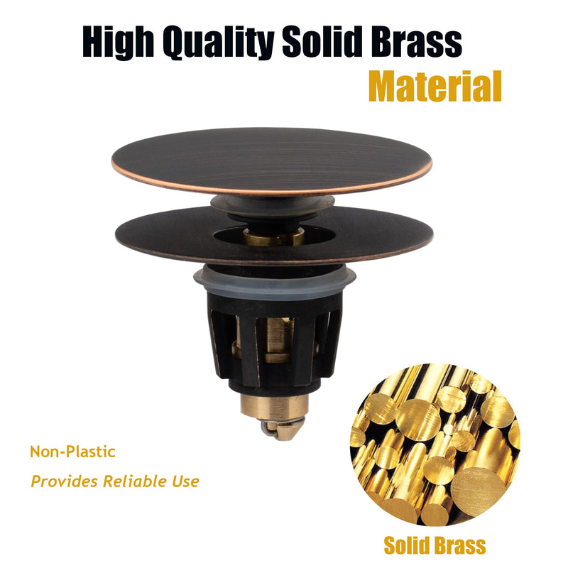Artiwell Universal Bathroom Sink Drain Stopper, Fits Most Pop-Up Drains for Vessel Sink Lavatory Vanity, Sink Drain Strainer with Detachable Hair Catcher, Tested by Plumber in US (Oil Rubbed Bronze) Oil Rubbed Bronze - NewNest Australia