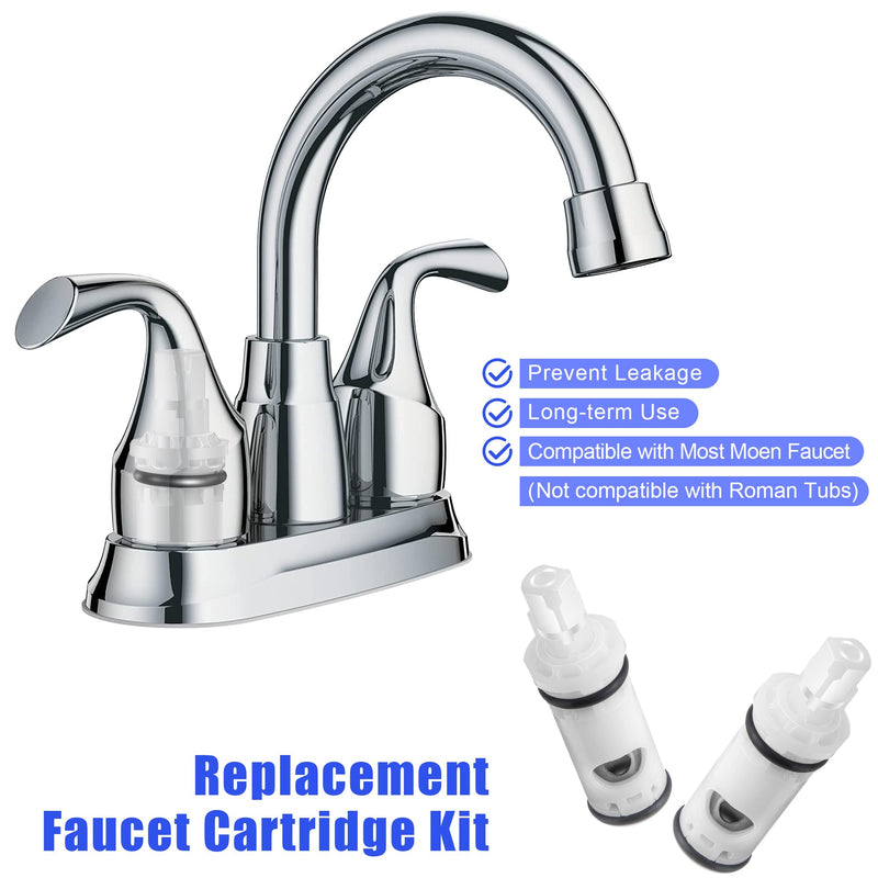 Enhon 6 Pack Faucet Cartridge Replacement Kit Compatible with Moen 1224 1224B Double Handle Faucets and Tub Showers, Durable Brass and Plastic