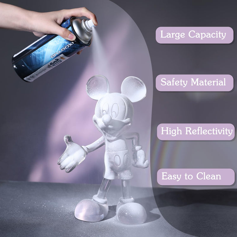 3D Scanning Spray for 3D Scanners, Professional for All 3D Scanner, Safety Material, High Reflectivity, Easy to Clean, for Reflective, Transparent or Highly Textured Surfaces, 500ML